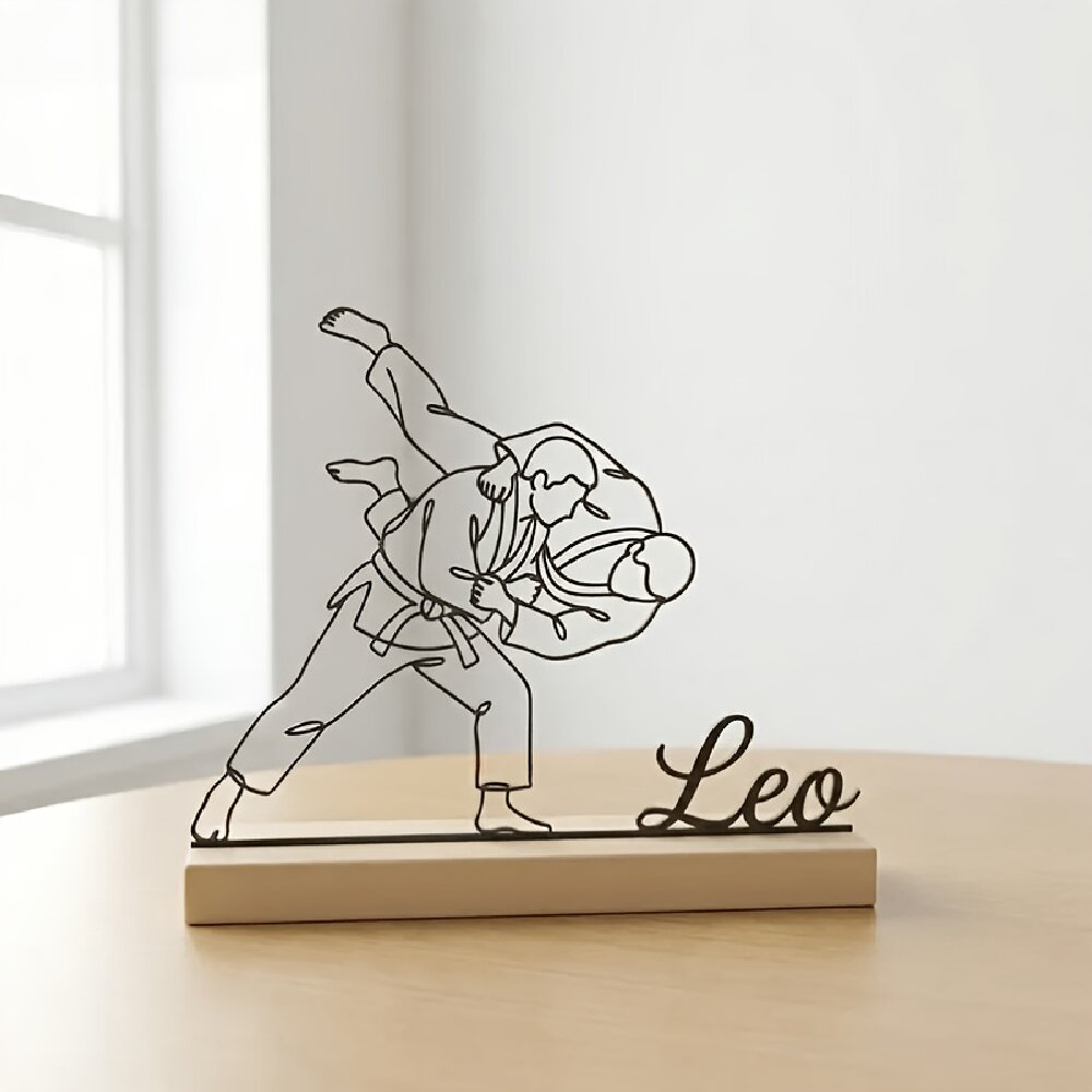 Baby Products Decoration - Custom Engraved Judo Martial Arts Statue