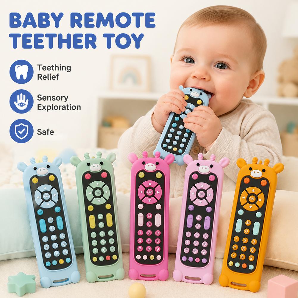Baby Products Natural - Silicone Remote Control Teething Toy Interactive