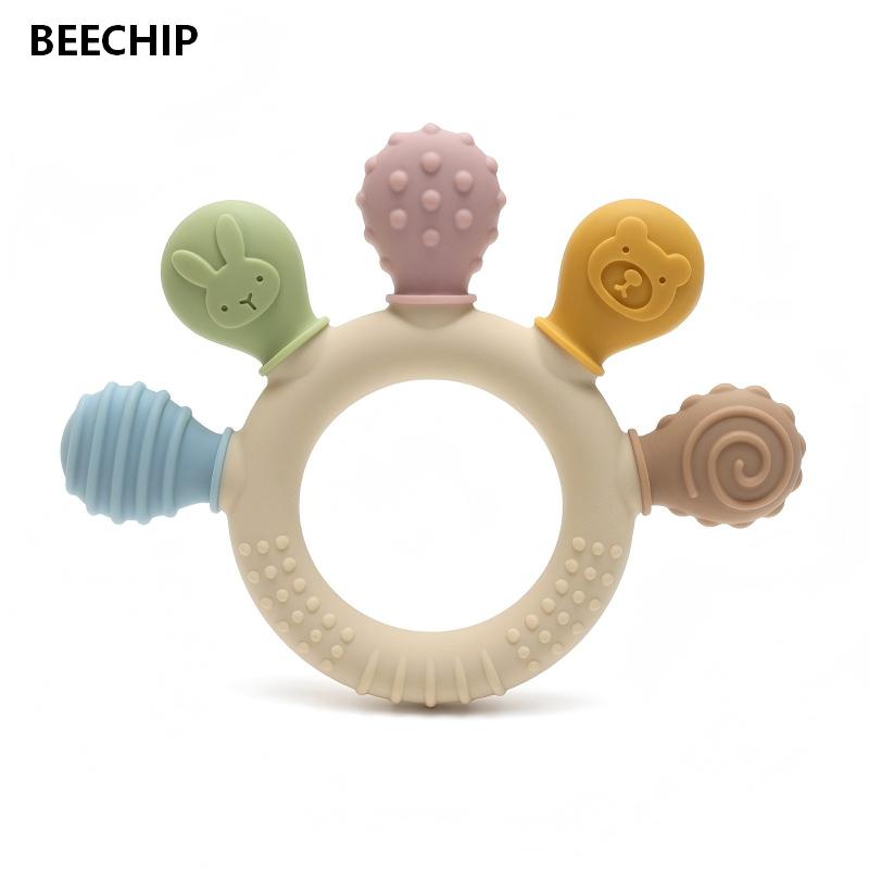 Baby Products Moisturizer - New hand multicolor Silicone Baby Ring
