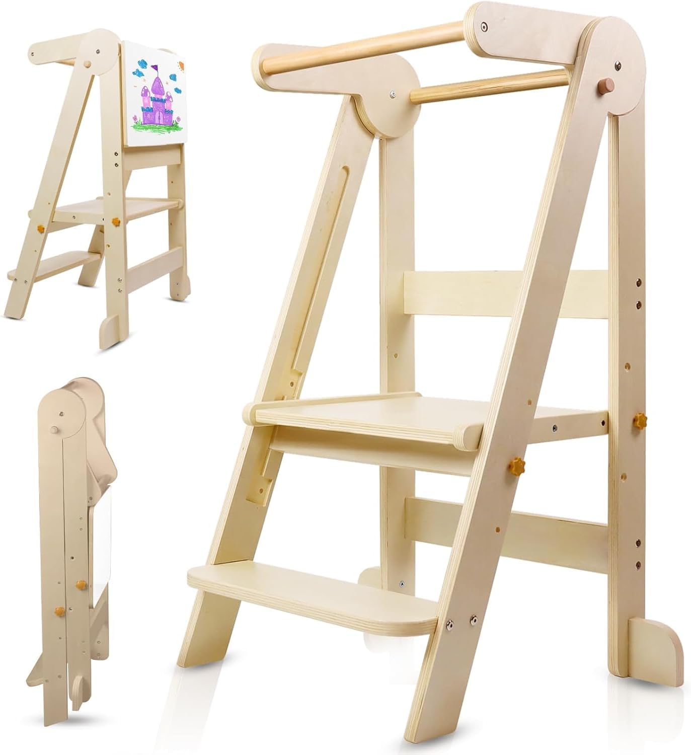 Foldable Toddler Kitchen Tower - đánh giá và giá Toddler Learning Tower