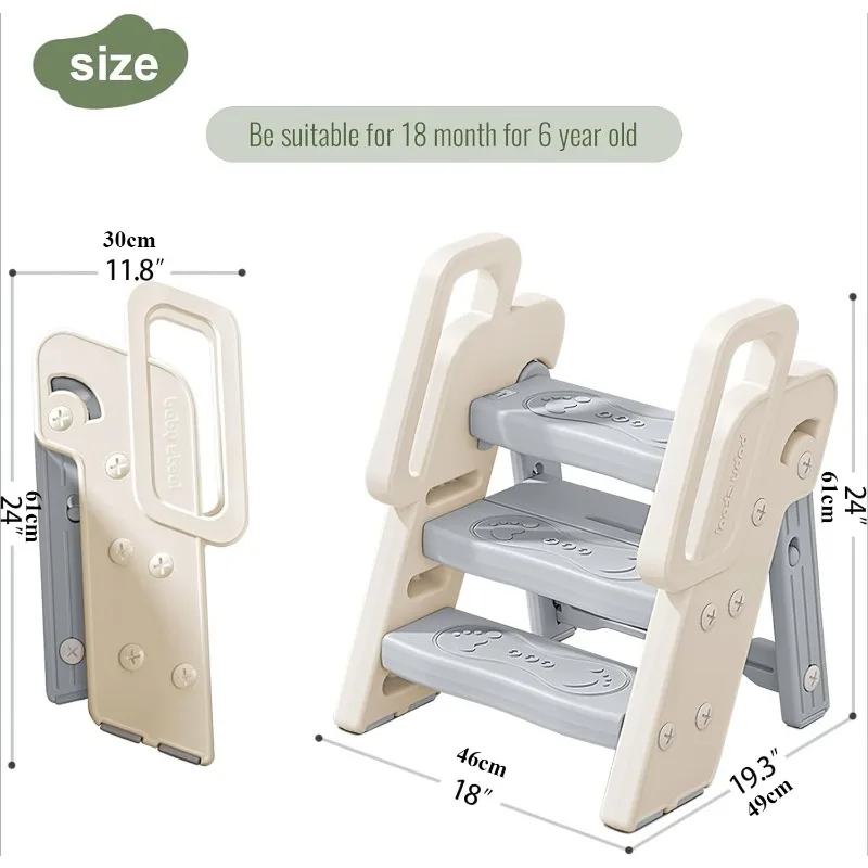 3 Step Stool with Handles Anti - đánh giá và giá Toddler Learning Tower