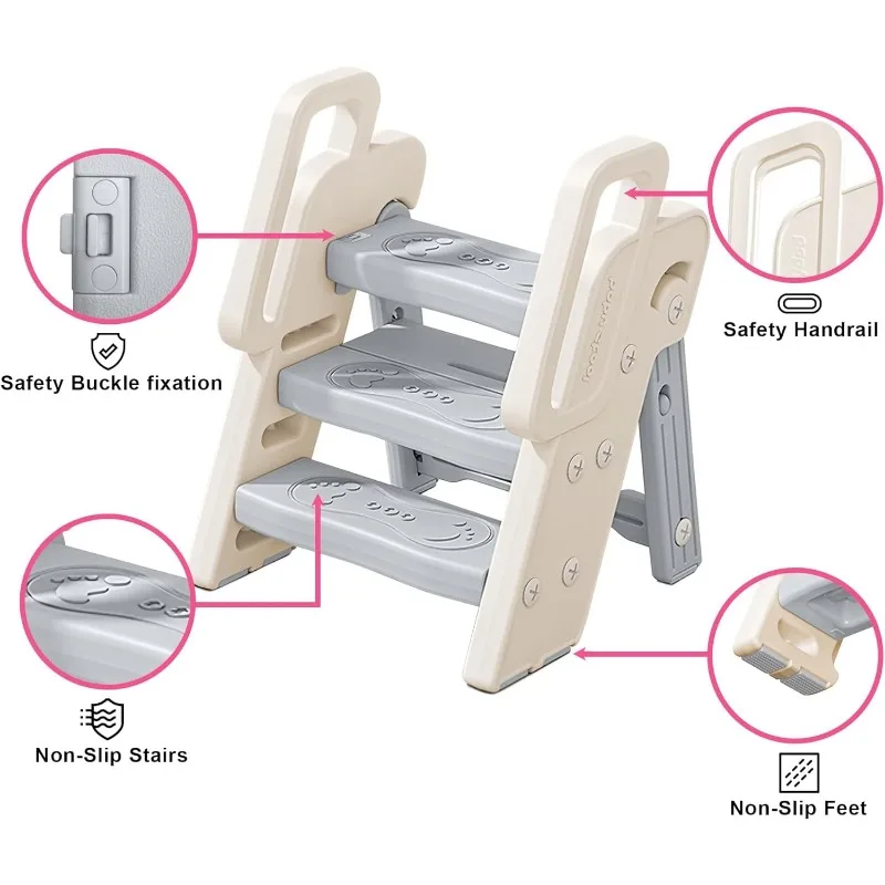 3 Step Stool with Handles Anti - đánh giá và giá Toddler Learning Tower