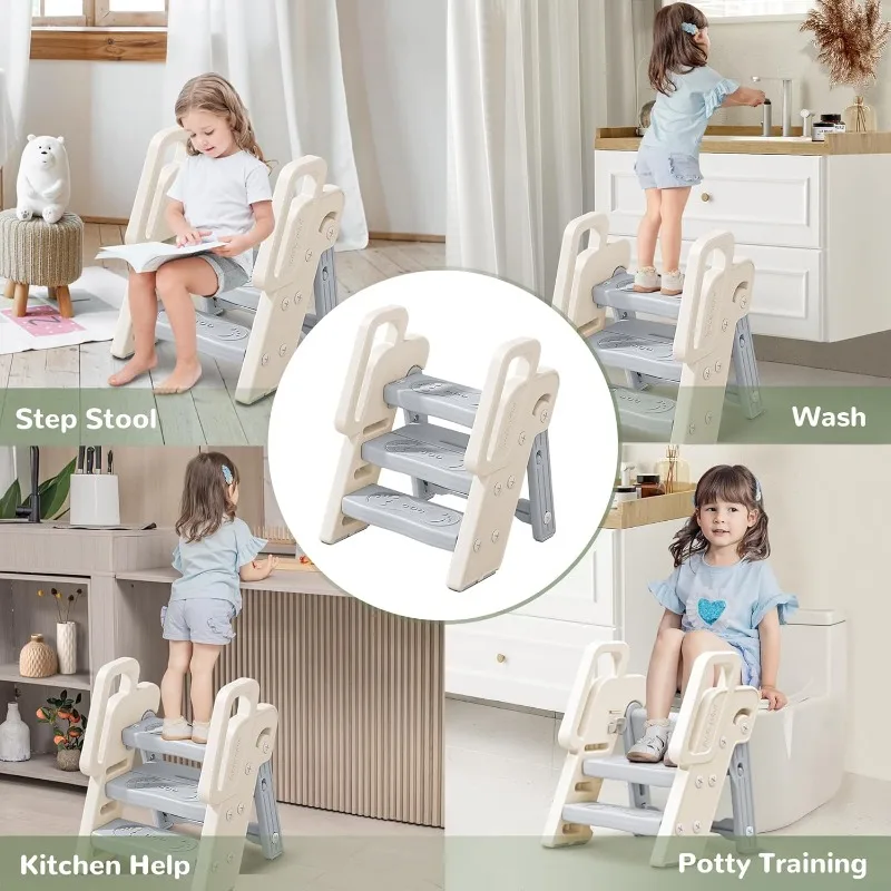 3 Step Stool with Handles Anti - đánh giá và giá Toddler Learning Tower