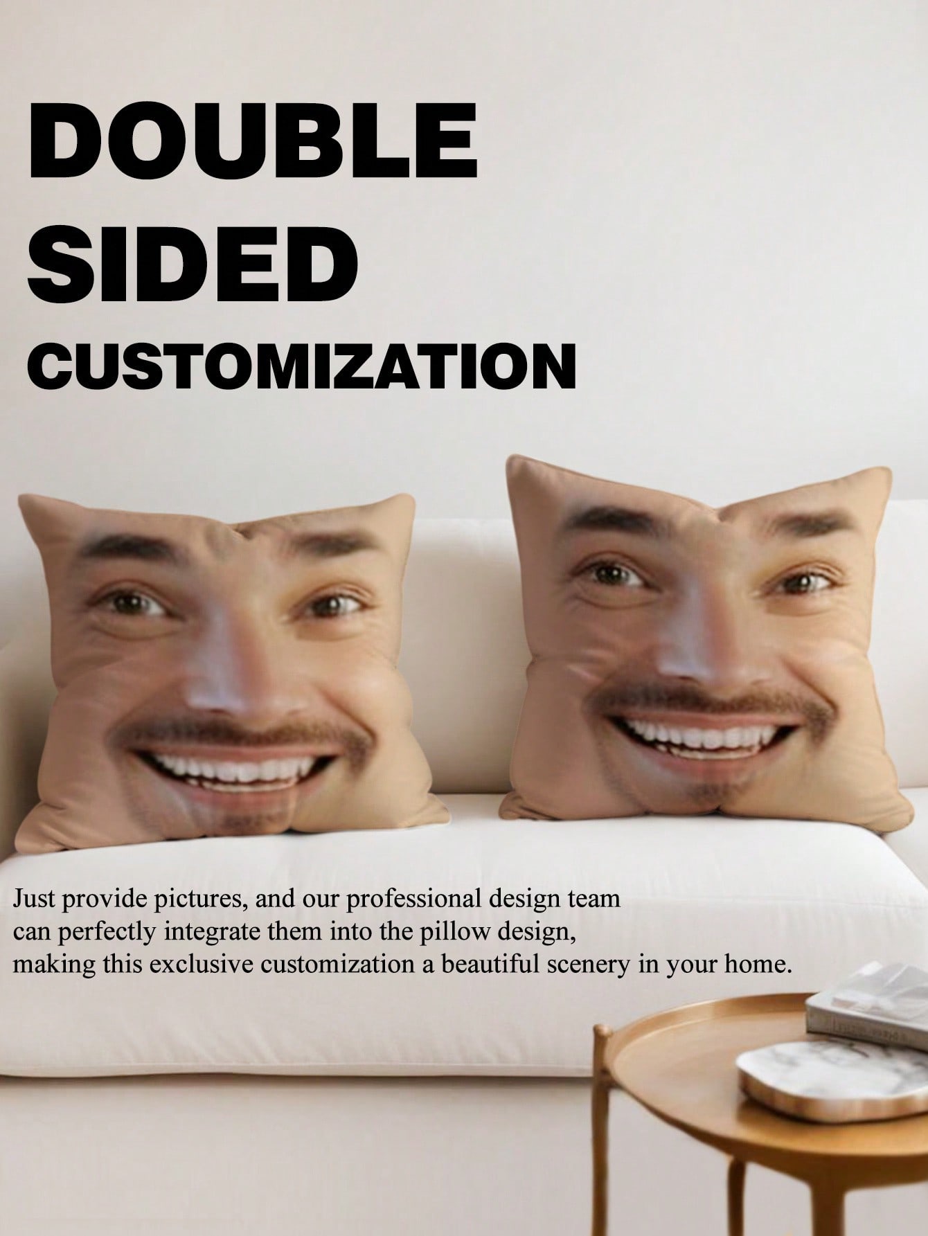 1pc Custom Face Square Pillow  - đánh giá và giá Baby Products Decoration