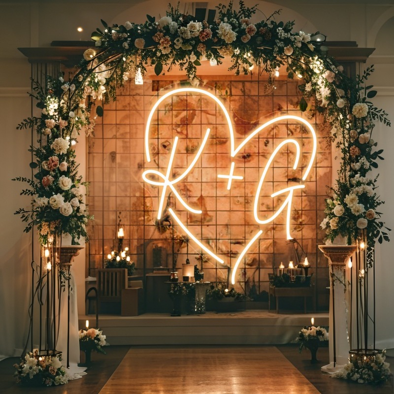 Custom Initials Heart LED Neon - đánh giá và giá Baby Products Decoration