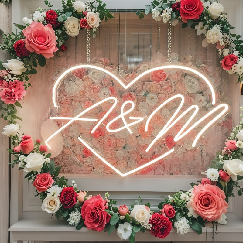 Custom Initials Heart LED Neon - đánh giá và giá Baby Products Decoration