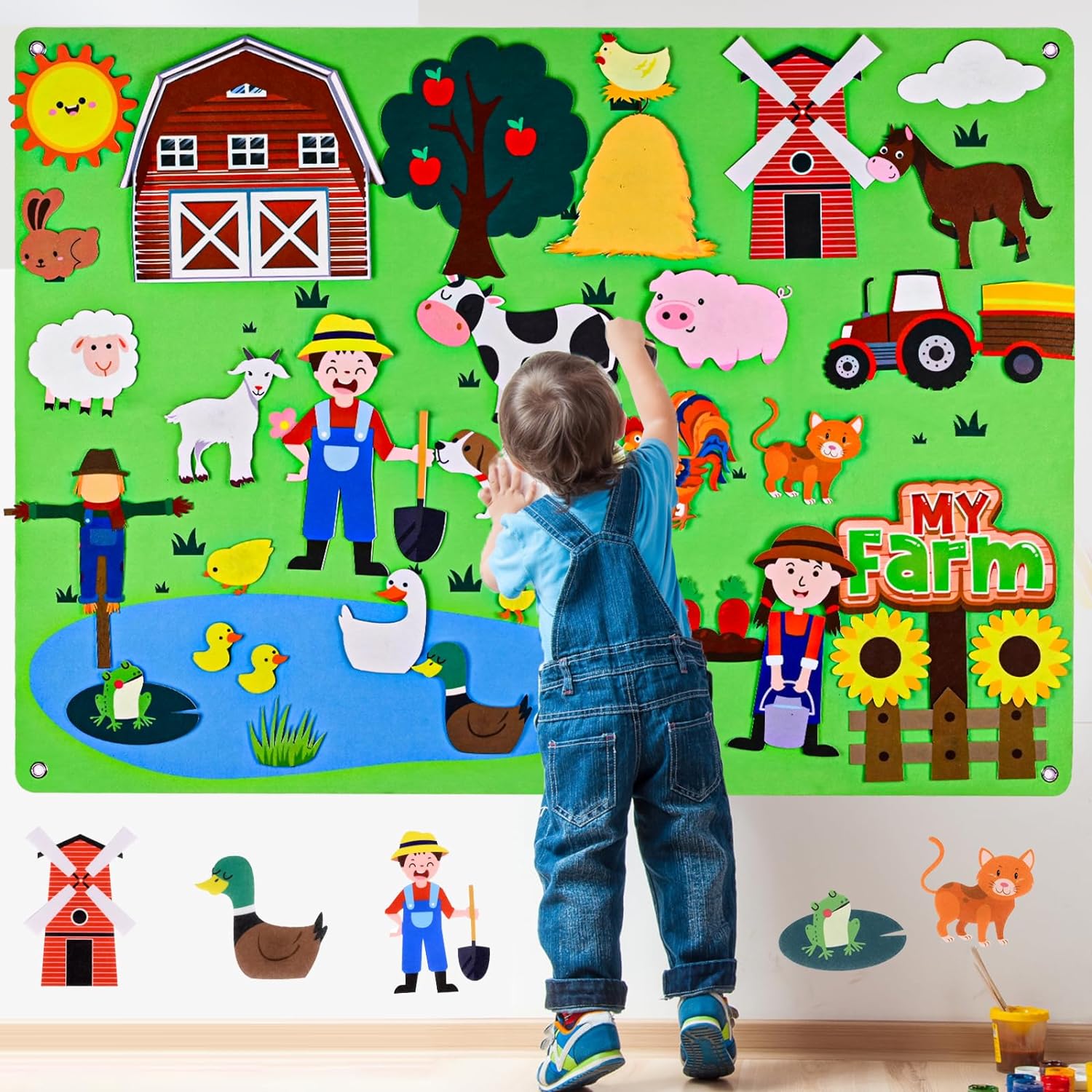 Farm Animals Felt Story Busy B - đánh giá và giá Toddler Learning Tower