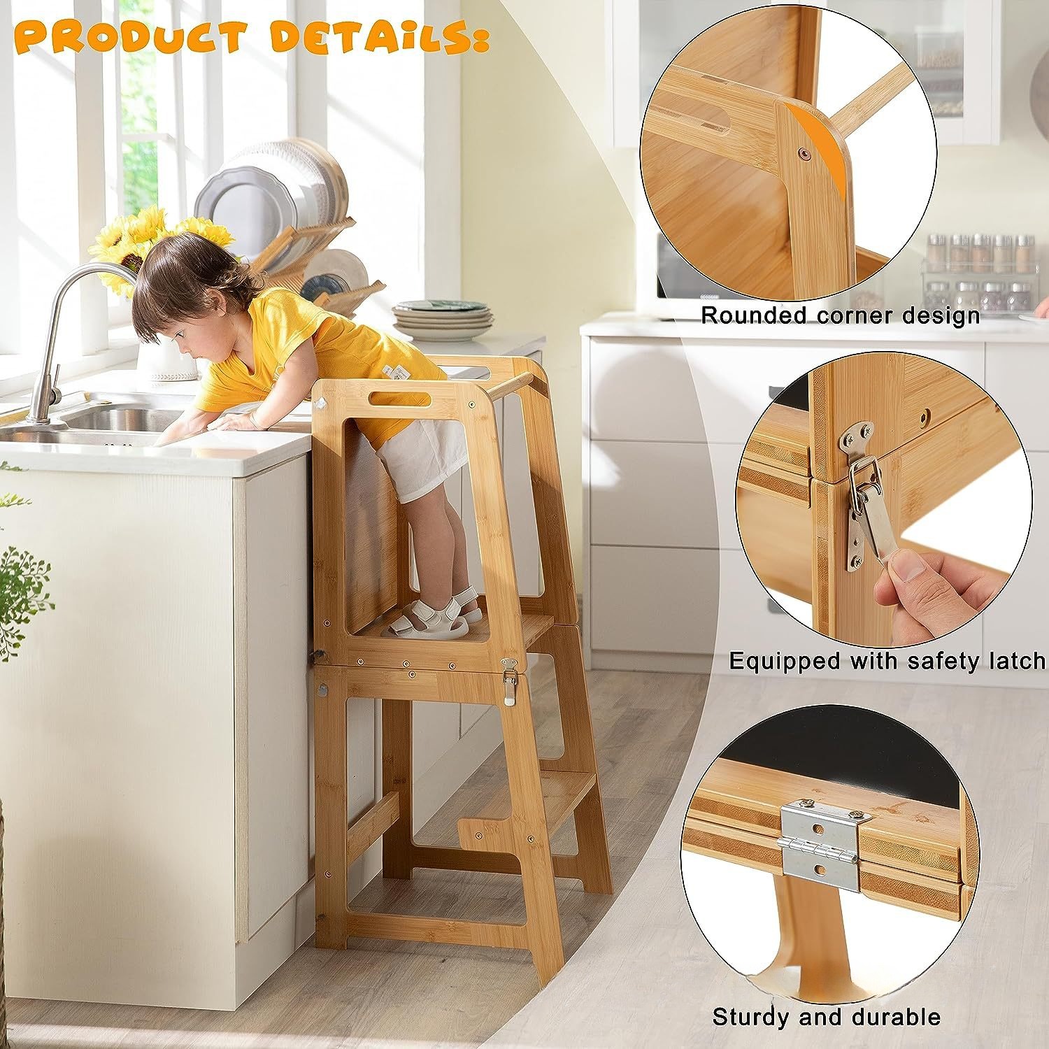 Foldable Toddler Kitchen Tower - đánh giá và giá Toddler Learning Tower