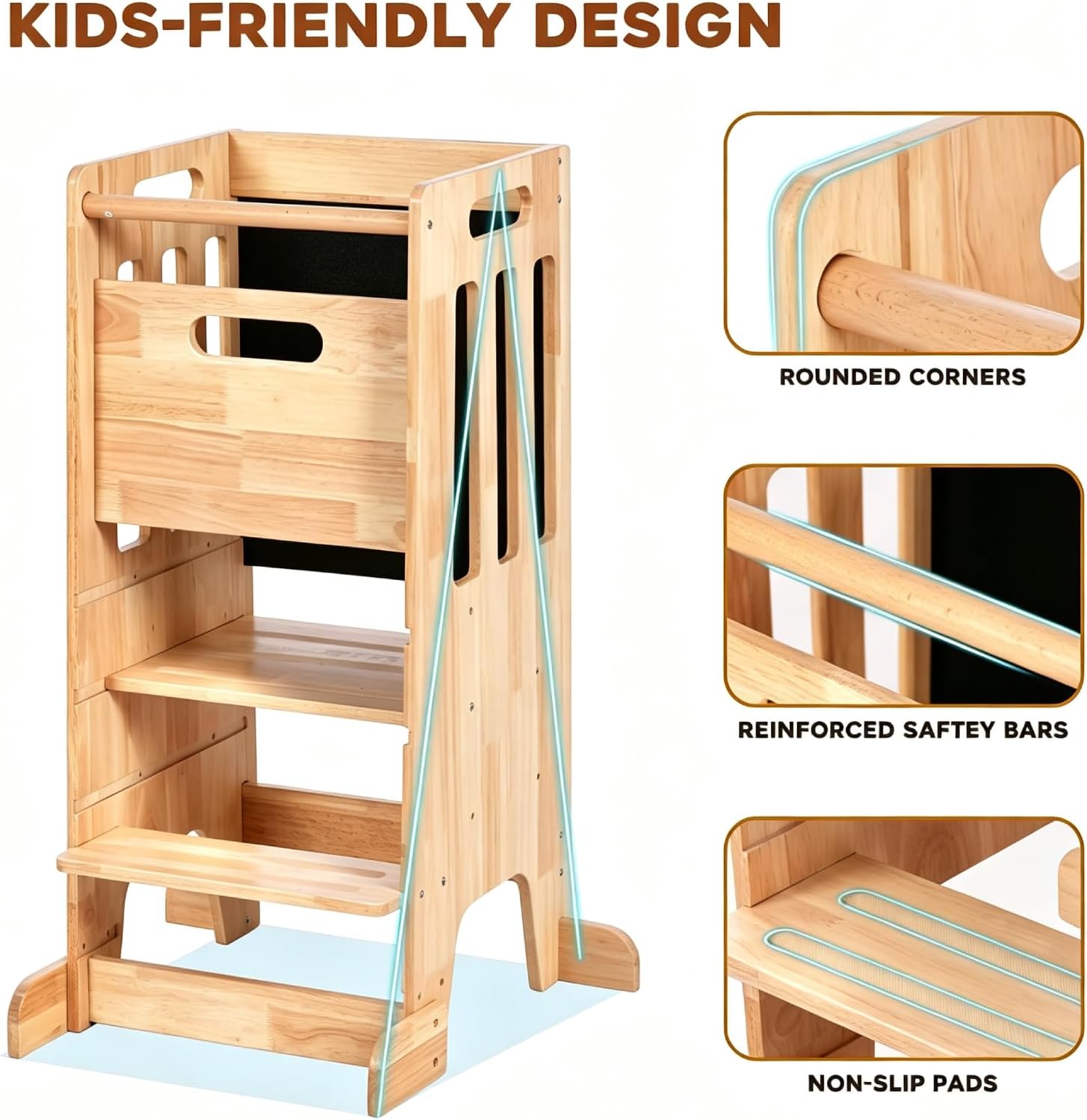 Toddler Standing Tower,Wooden  - đánh giá và giá Toddler Learning Tower