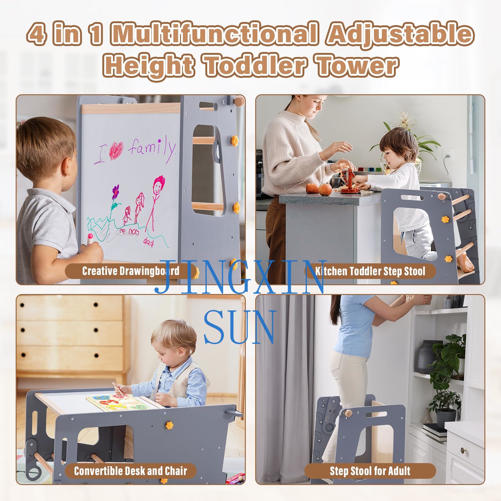 4 in 1 Toddler Kitchen Tower M - đánh giá và giá Toddler Learning Tower